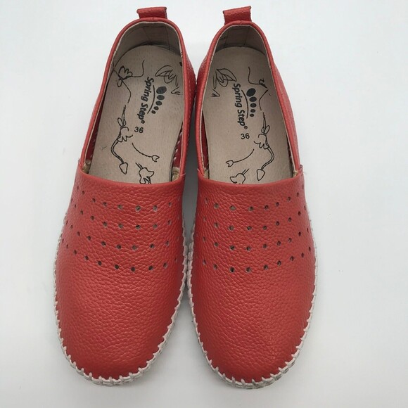 Spring Step Kalika Coral Women's size Eu 36 - US 5.5 Slip-On Flats Leather Shoes - Picture 6 of 9